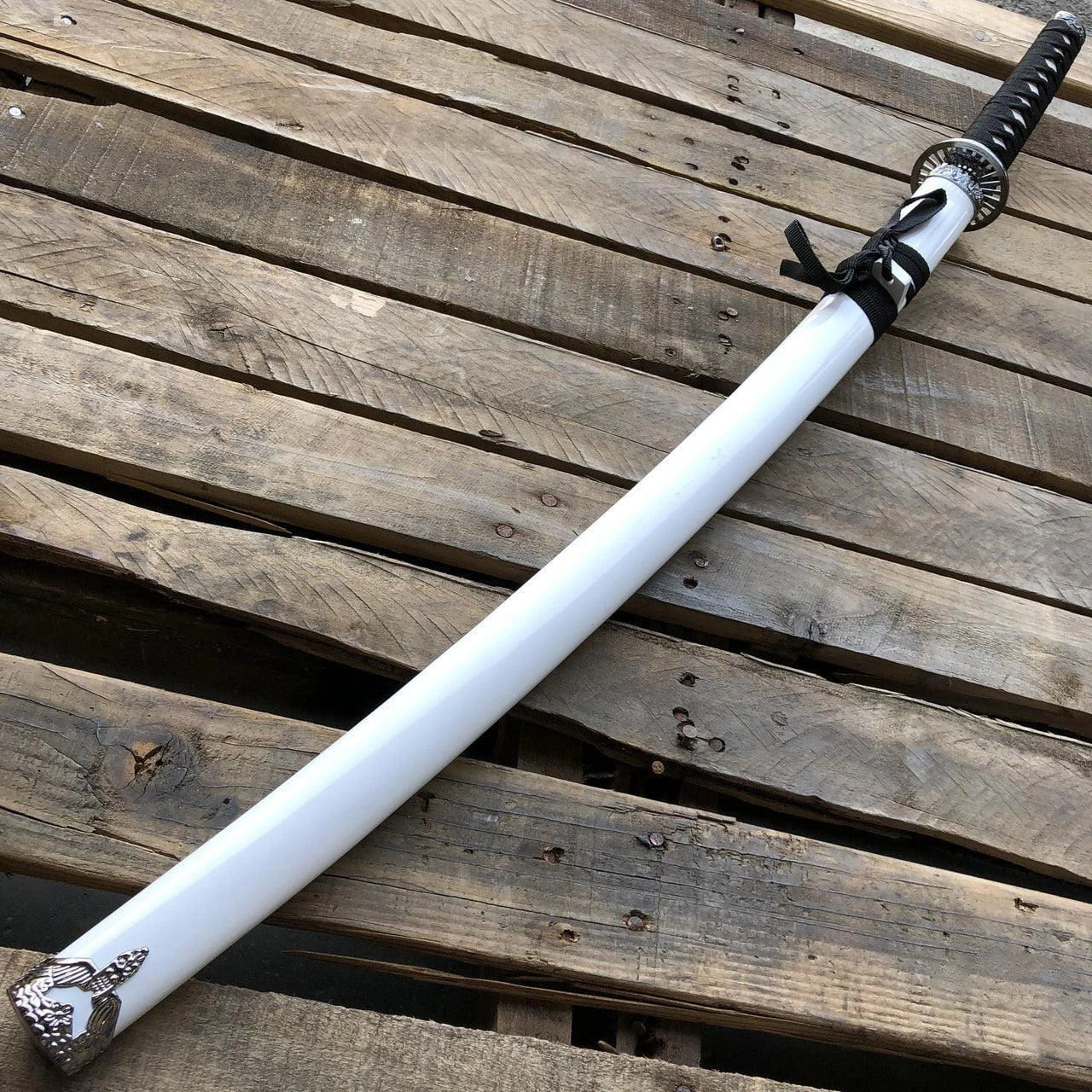101.6cm White Dragon Samurai Ninja Katana Sword 3