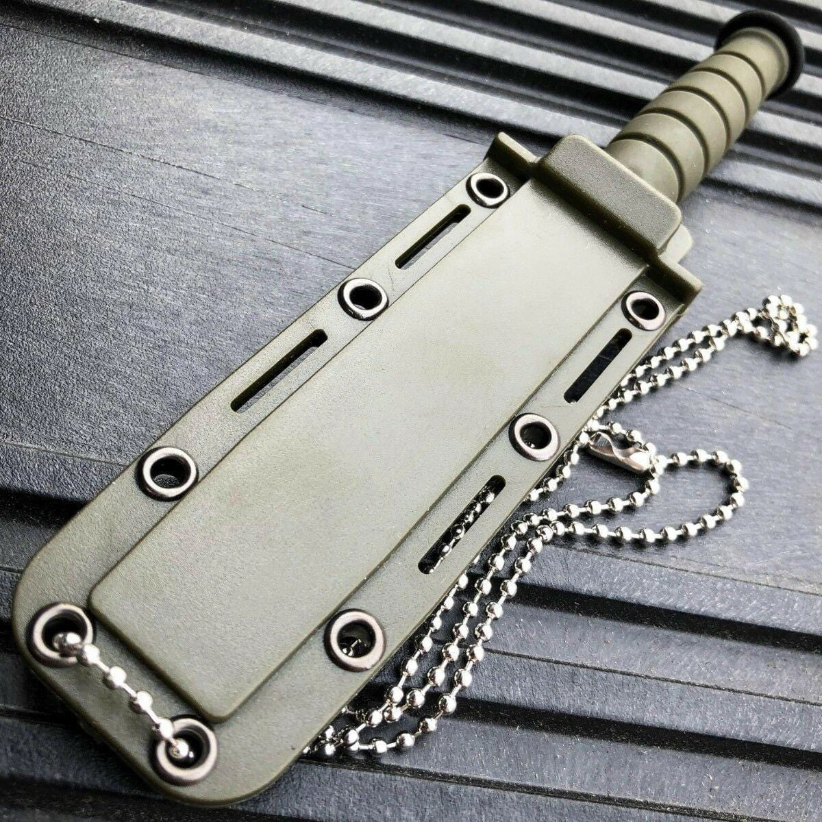 15cm Military Tactical Kabai Combat Fixed Blade Survival Neck Knife 4