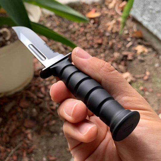 19.05cm Full Tang Black Tactical Knife with Nylon Sheath 1