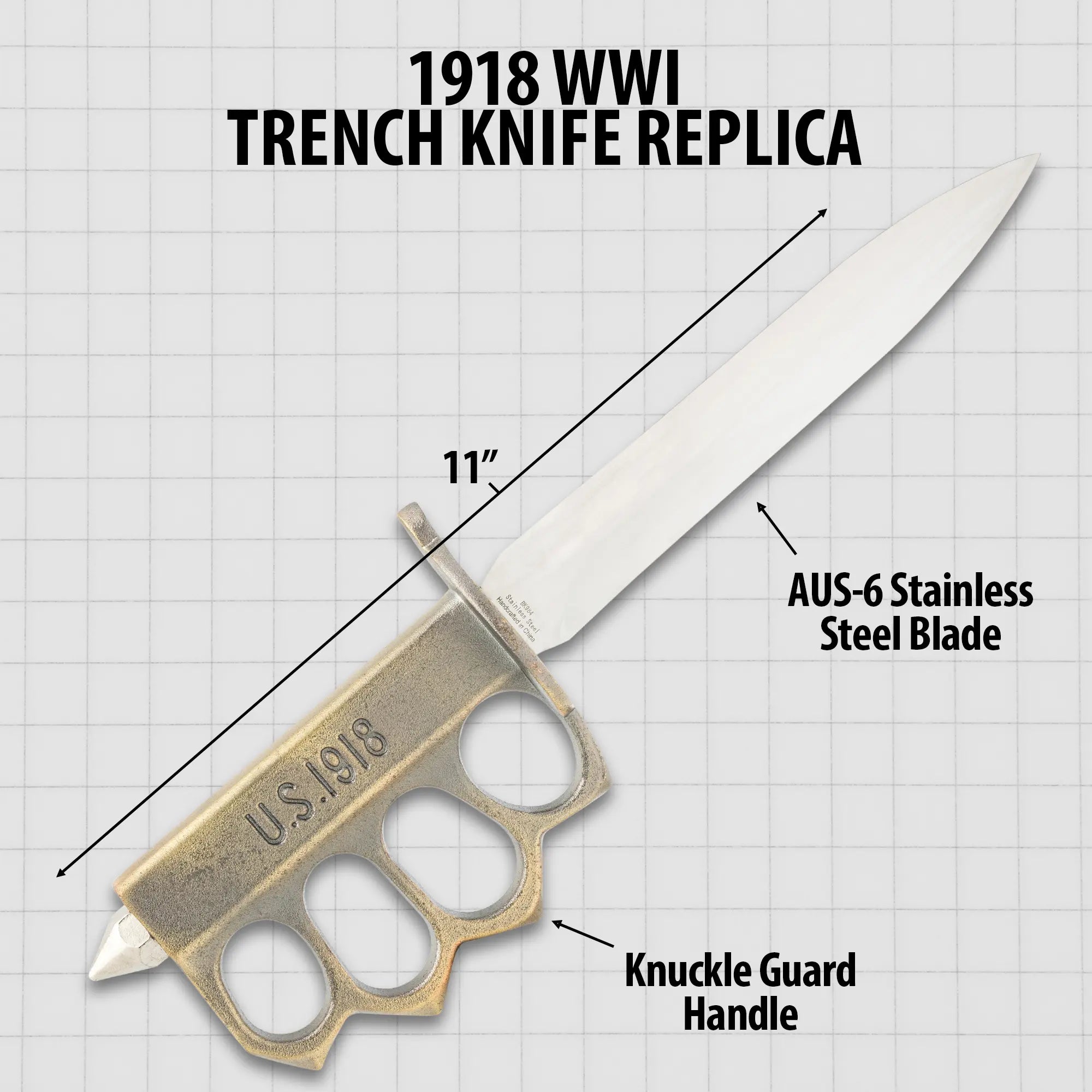1918 WWI Trench Knife Replica 33
