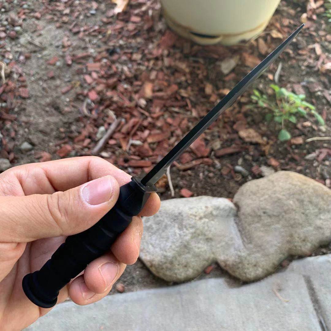 19 cm Full Tang Classic Tanto Tactical Knife with Nylon Belt Sheath 2