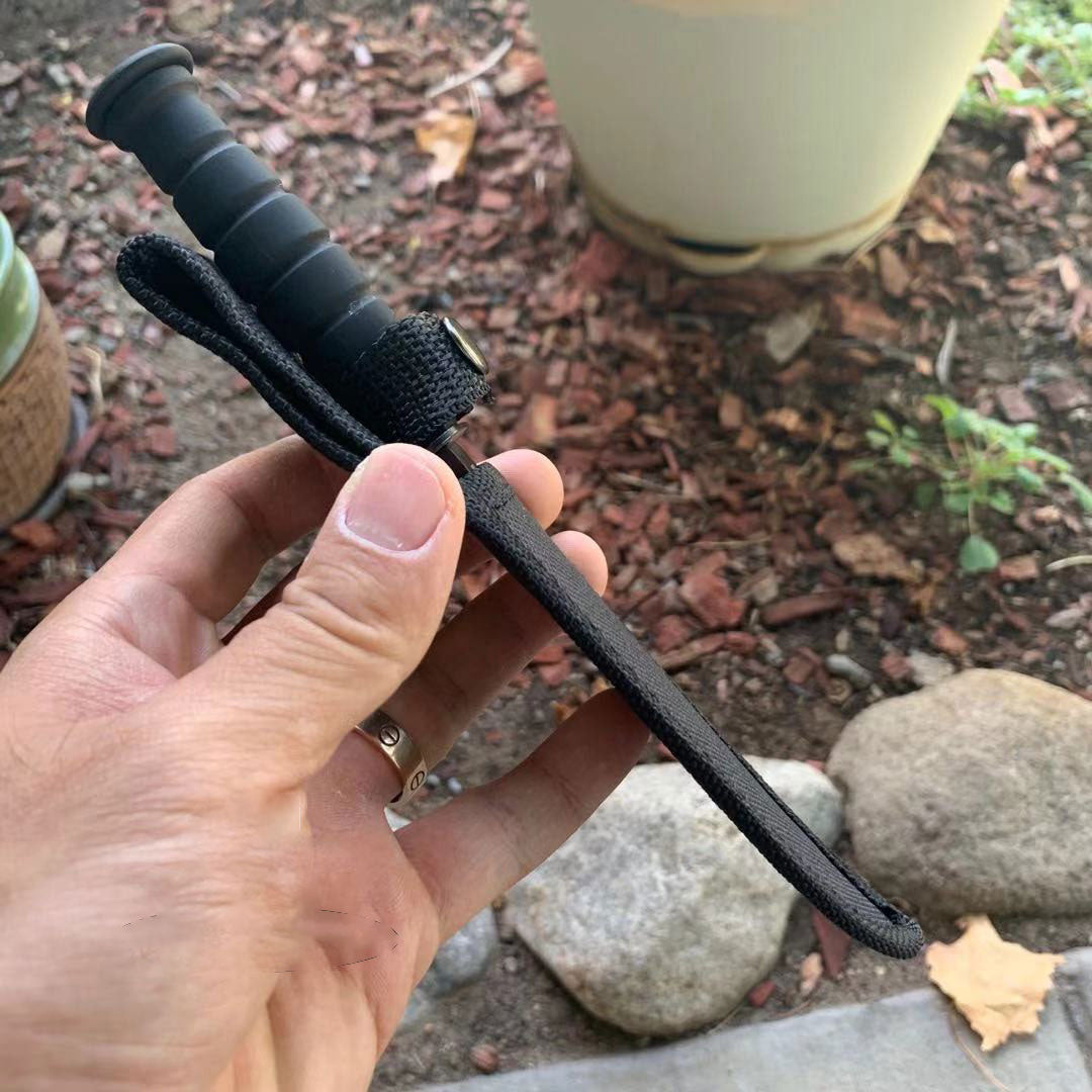 19 cm Full Tang Classic Tanto Tactical Knife with Nylon Belt Sheath 4