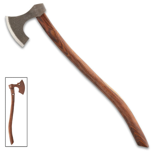 Viking Replica Bushcraft Axe – 73.66cm Carbon Steel