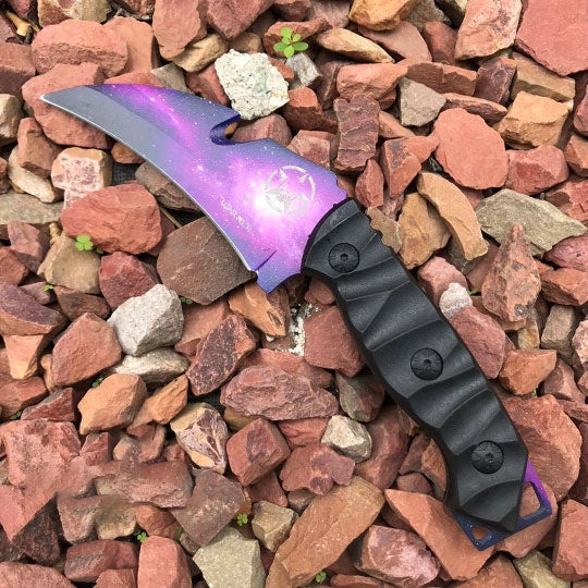 21.59cm Full Tang Tactical Karambit Fixed Blade Knife with Gut Hook (Galaxy) 11