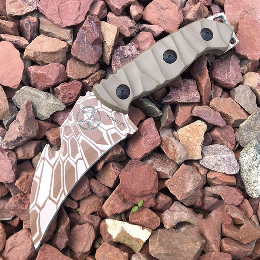 21.59cm Full Tang Tactical Karambit Fixed Blade Knife with Gut Hook