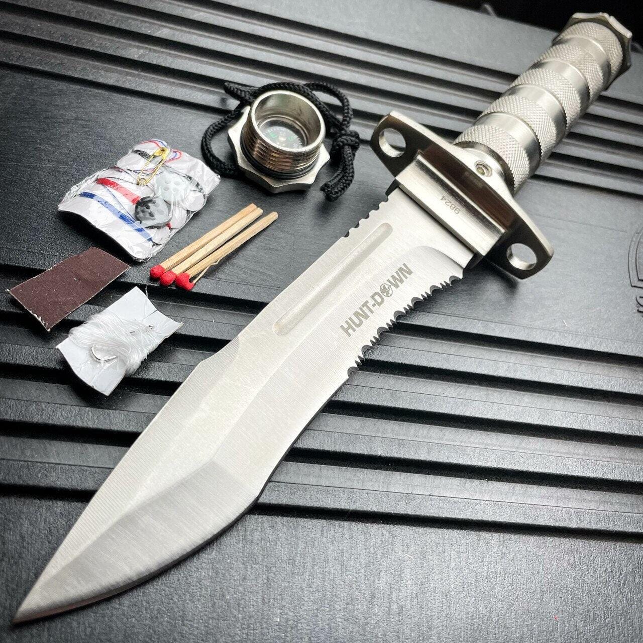 30.48cm Rambo Tactical Chrome Bowie Survival Knife