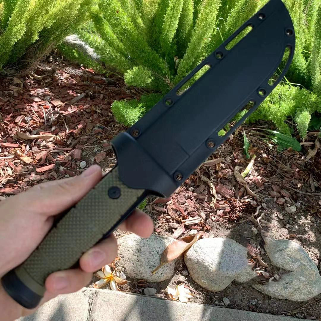 31.4325cm Full Tang Black Hunting Bowie Knife 4