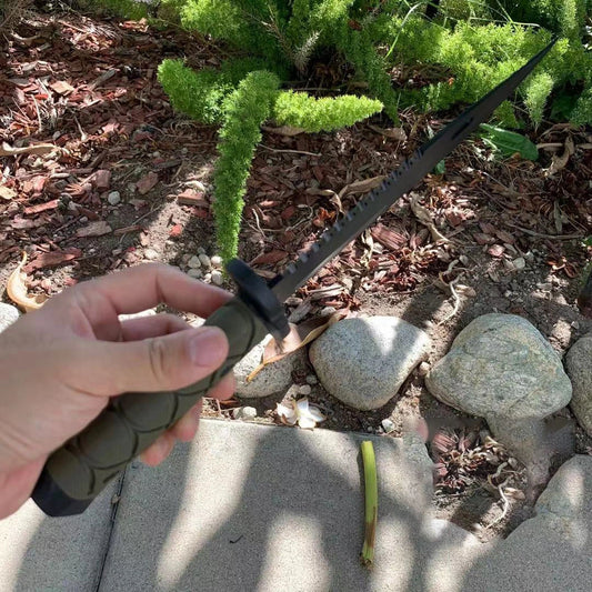 36.5 cm Full Tang Black Hunting Bowie Knife 22