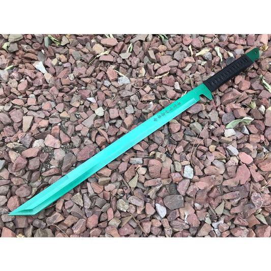 69cm Full Tang Straight Tanto Ninja Sword Machete Katana w/ Nylon Sheath