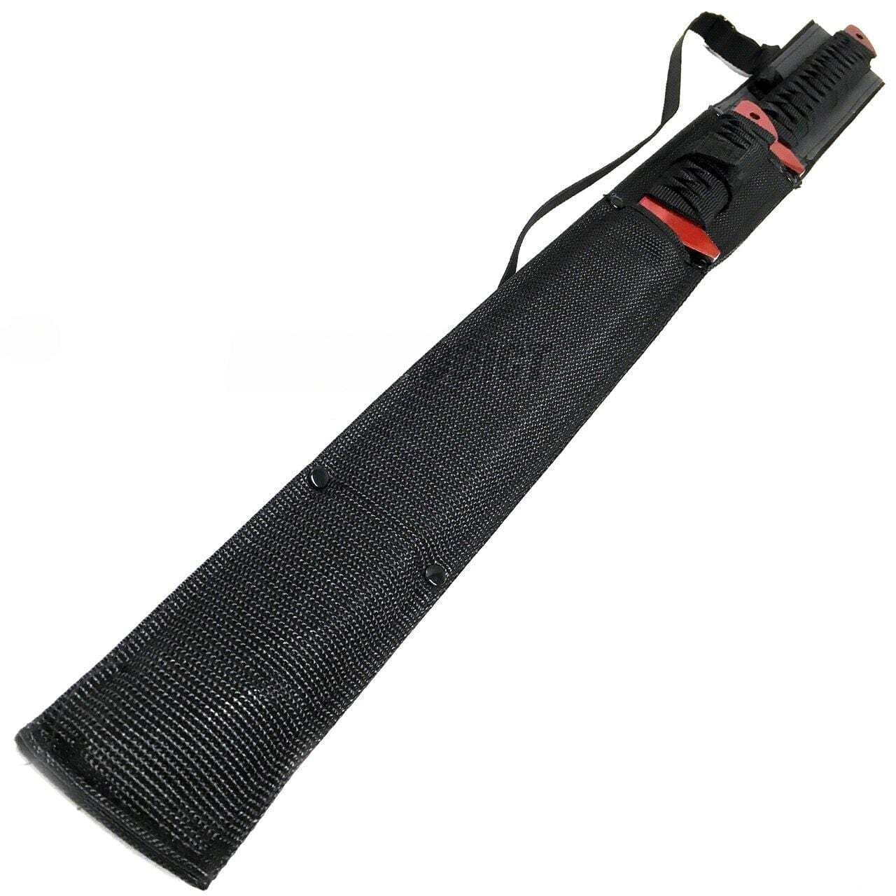 68.58cm & 45.72 Red Samurai Machete Sword Set 2