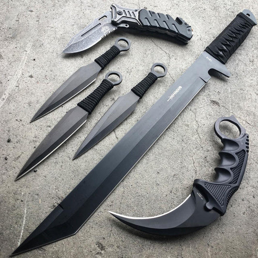 6pc Black Tactical Flash Sale Set