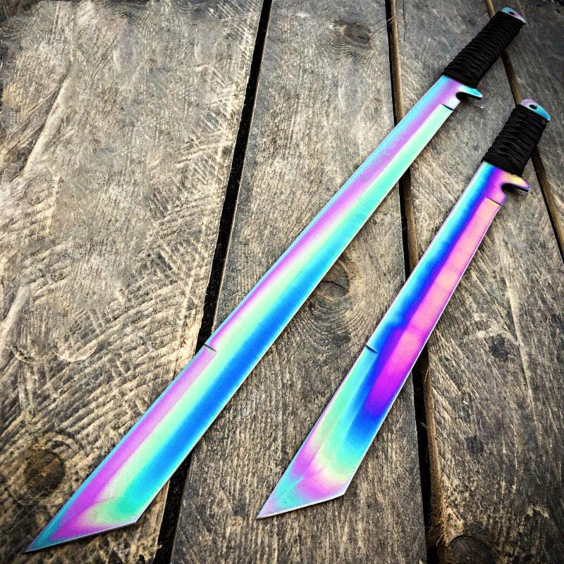 71.12cm Full Tang Rainbow Ninja Machete Sword