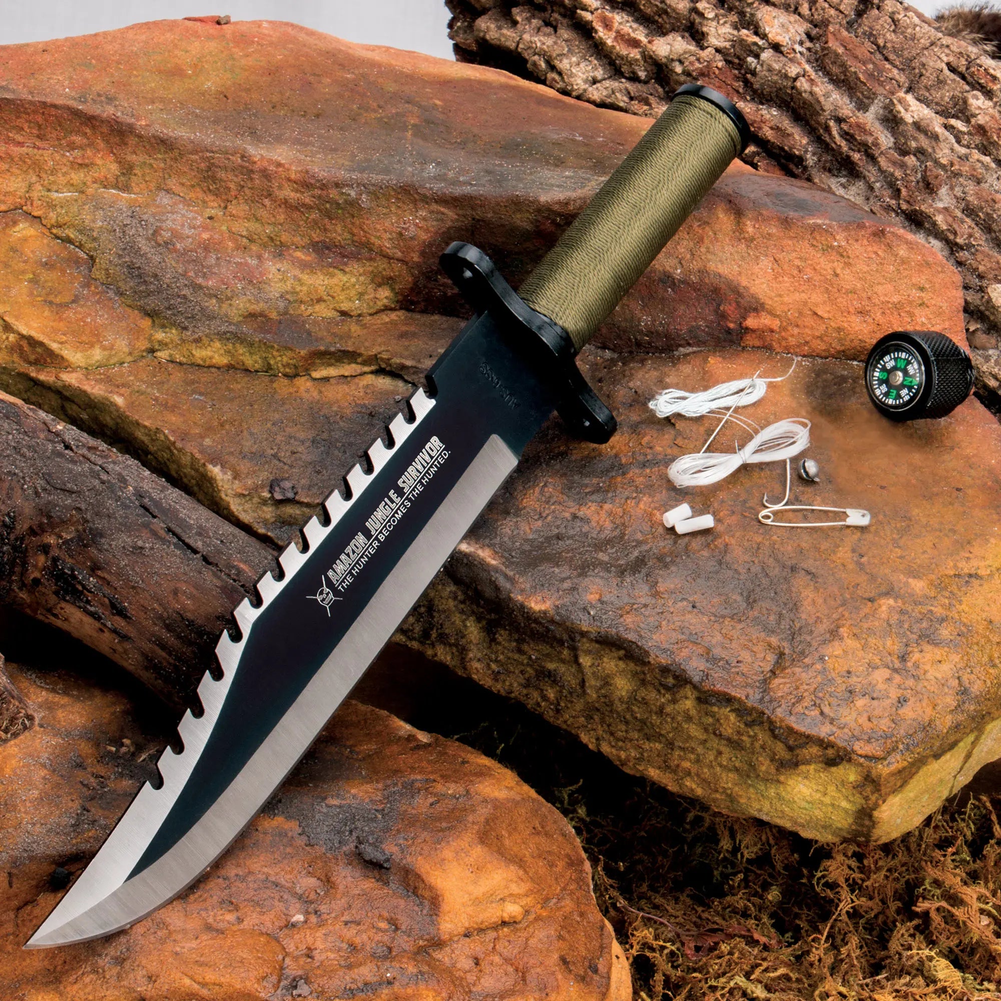 Amazon Jungle Hunter Survival Knife And Sheath 4
