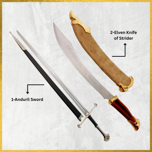 Anduril Sword & Elven Knife of Strider