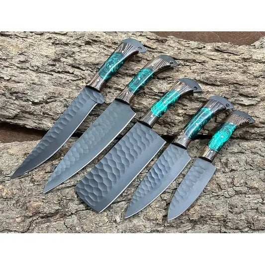 Black Powdercoat Chef Knife Set