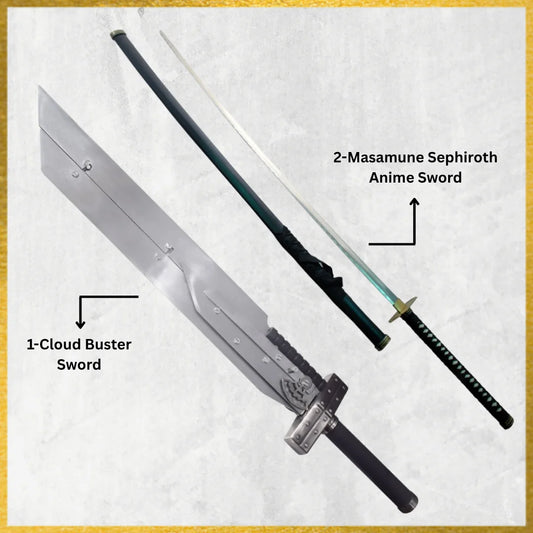 Buster Sword 110.49cm & Masamune Sephiroth Sword 172.72cm