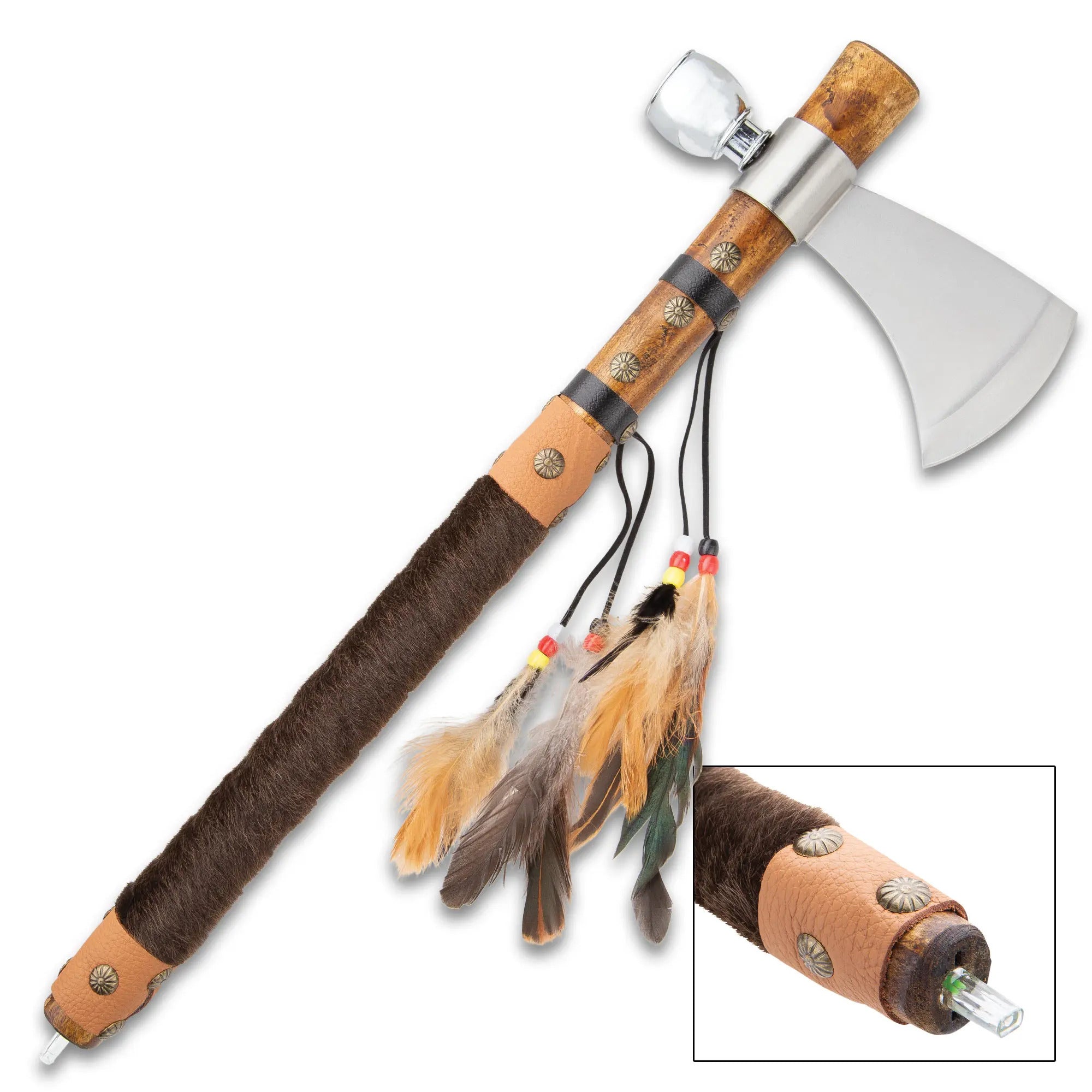 Chief's Ceremonial Tomahawk Pipe – 48.26cm Replica