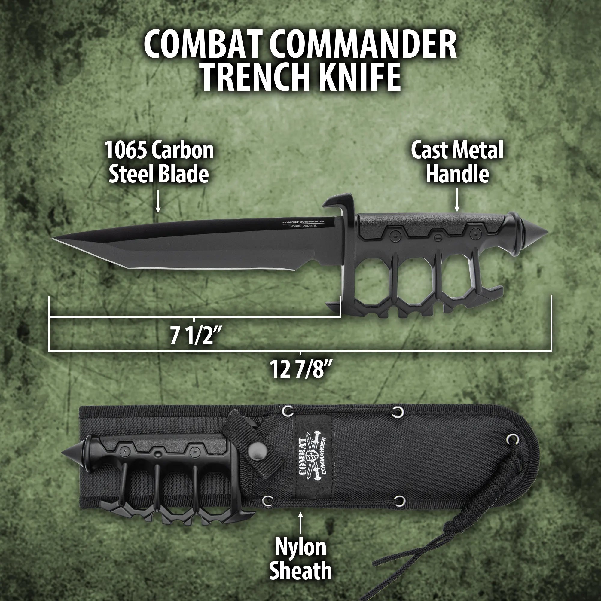 Combat Commander Trench Knife - Brass Knuckle 2