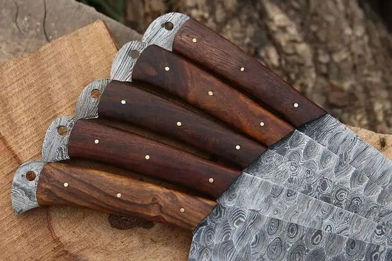 Custom Handmade 5-Piece Damascus Steel Chef Set 2