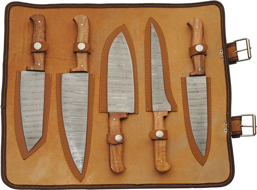 Damascus Mosaic 5-Piece Kitchen Knife Set 2