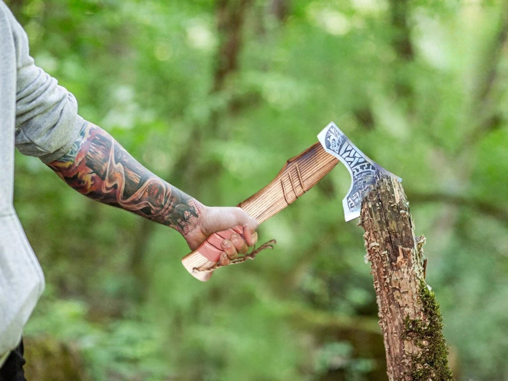 Fenrir & Helm of Awe Viking Axe 2