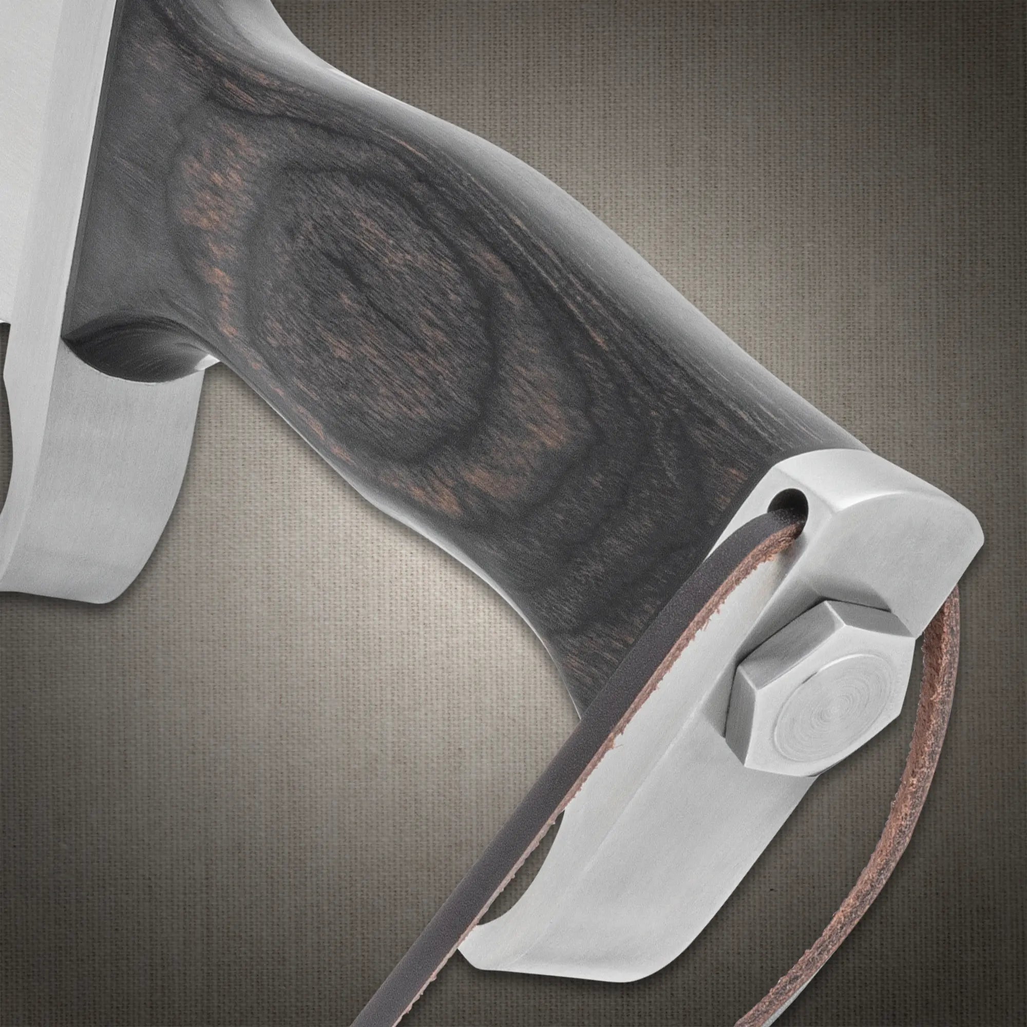 Full Size Hibben III Bowie Knife with Leather Sheath 5