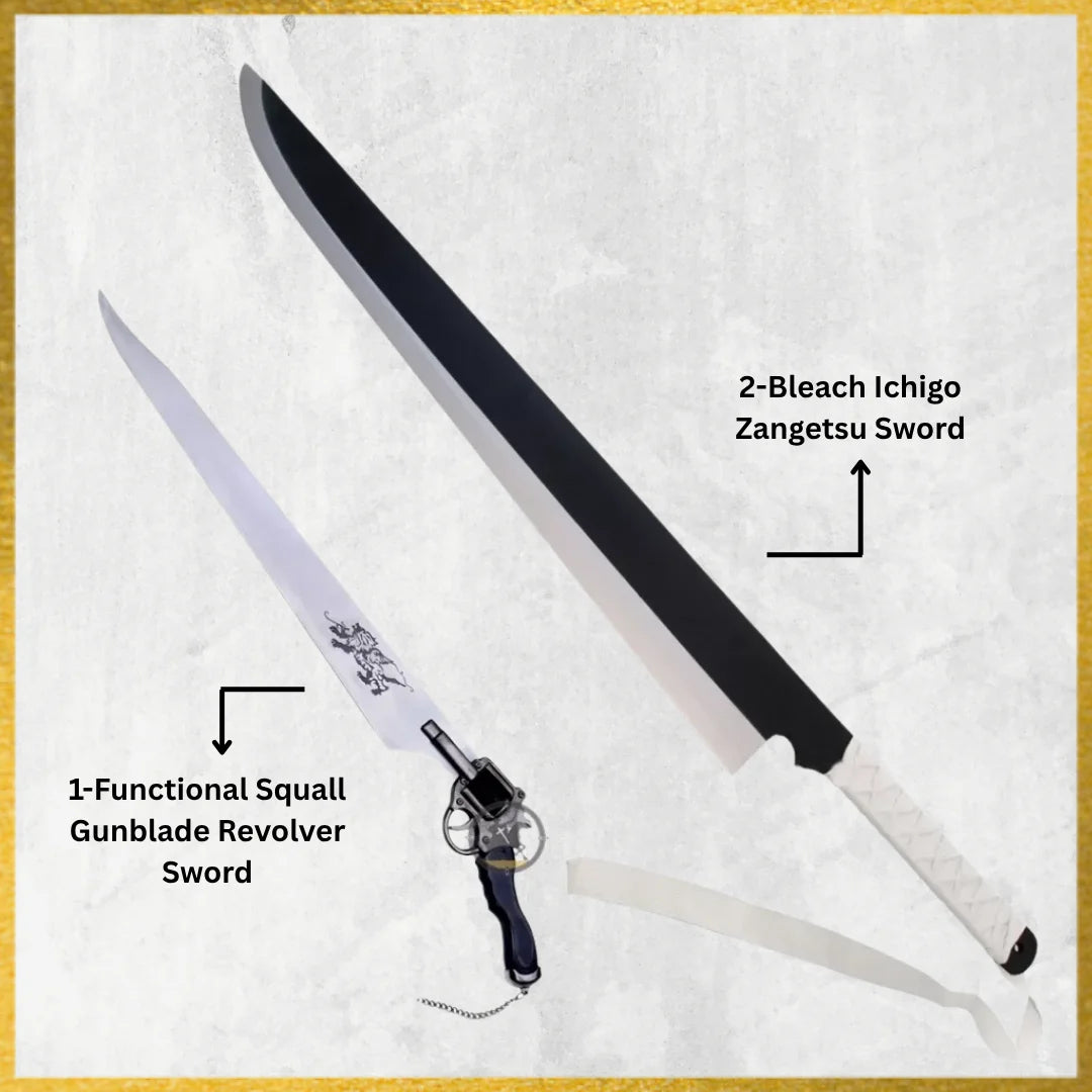 Functional Squall Gunblade & Anime Inspired Ichigo Shikai Sword