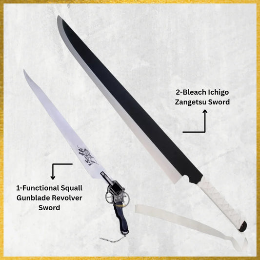 Functional Squall Gunblade & Anime Inspired Ichigo Shikai Sword