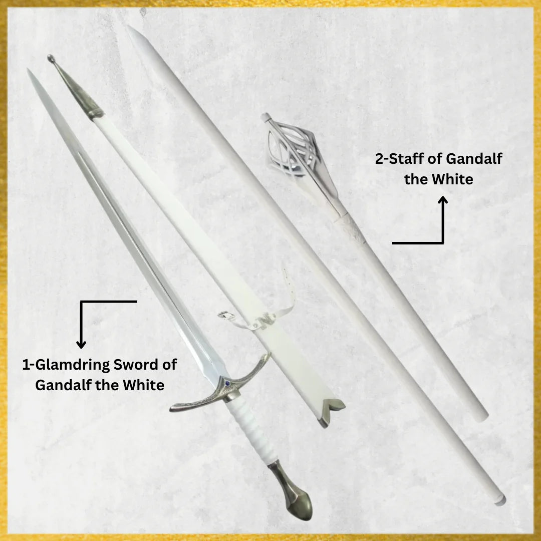 Glamdring Sword & Gandalf the White Staff