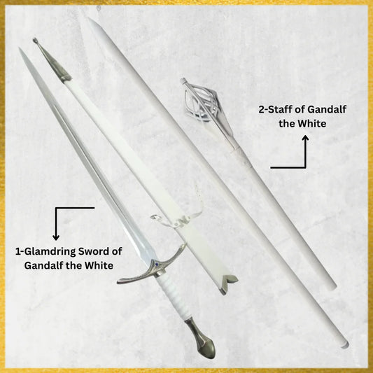 Glamdring Sword & Gandalf the White Staff