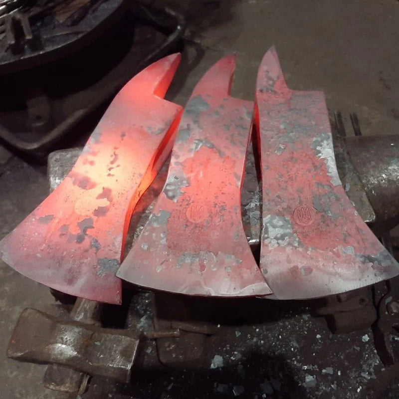 Hand forged Fireman's Axe American superhero with leather case 11