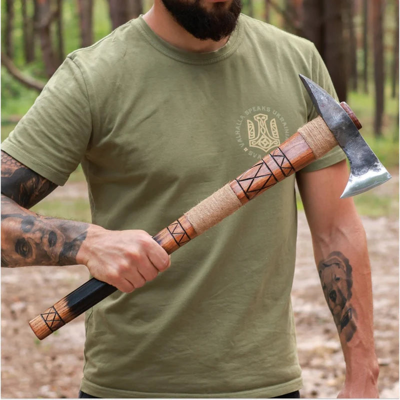 Hand-forged Gagegizhig tomahawk 12