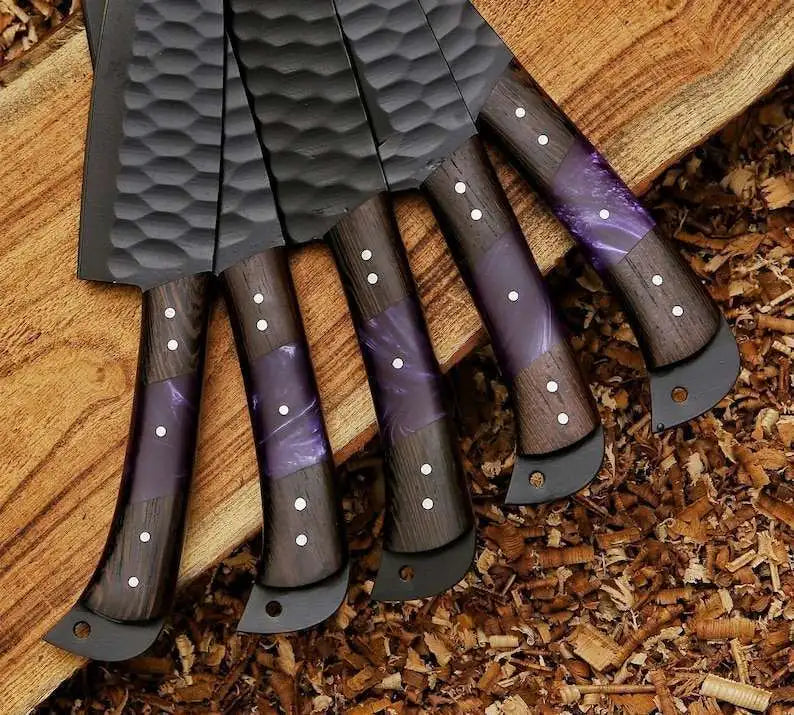 Handmade Carbon & D2 Steel Chef Knife Set 1