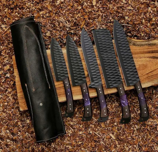 Handmade Carbon & D2 Steel Chef Knife Set