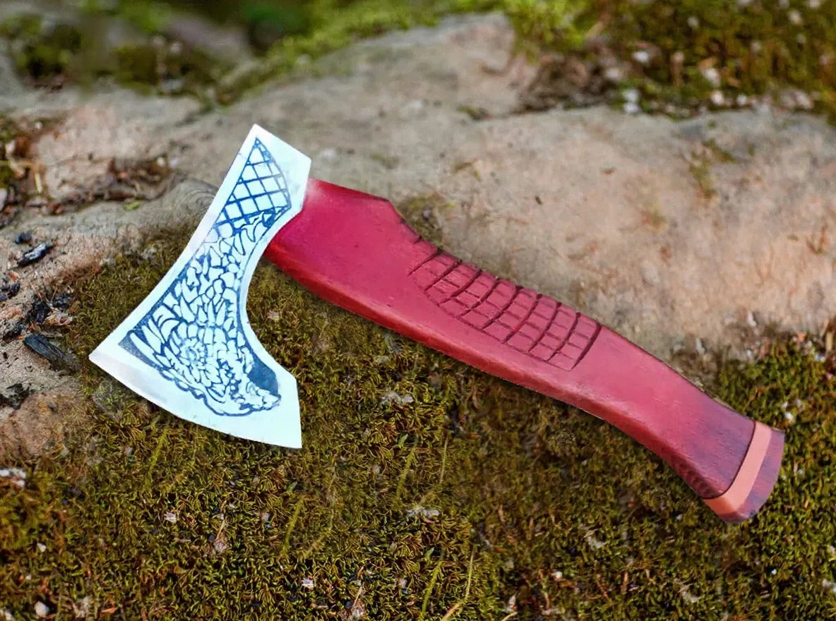 Handmade Norse Dragon Mini Viking Axe RA-235