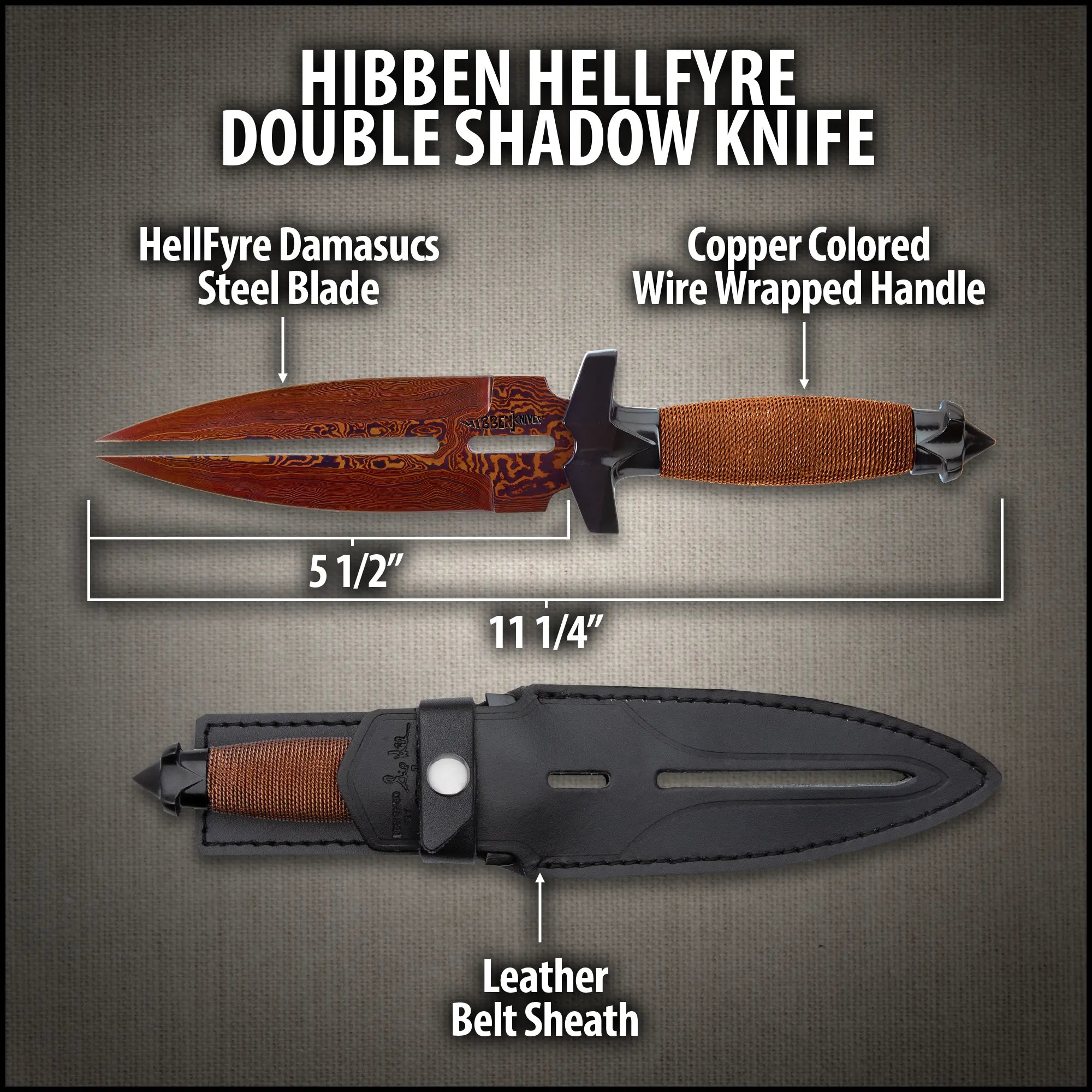 Hibben HellFyre Double Shadow Knife 2