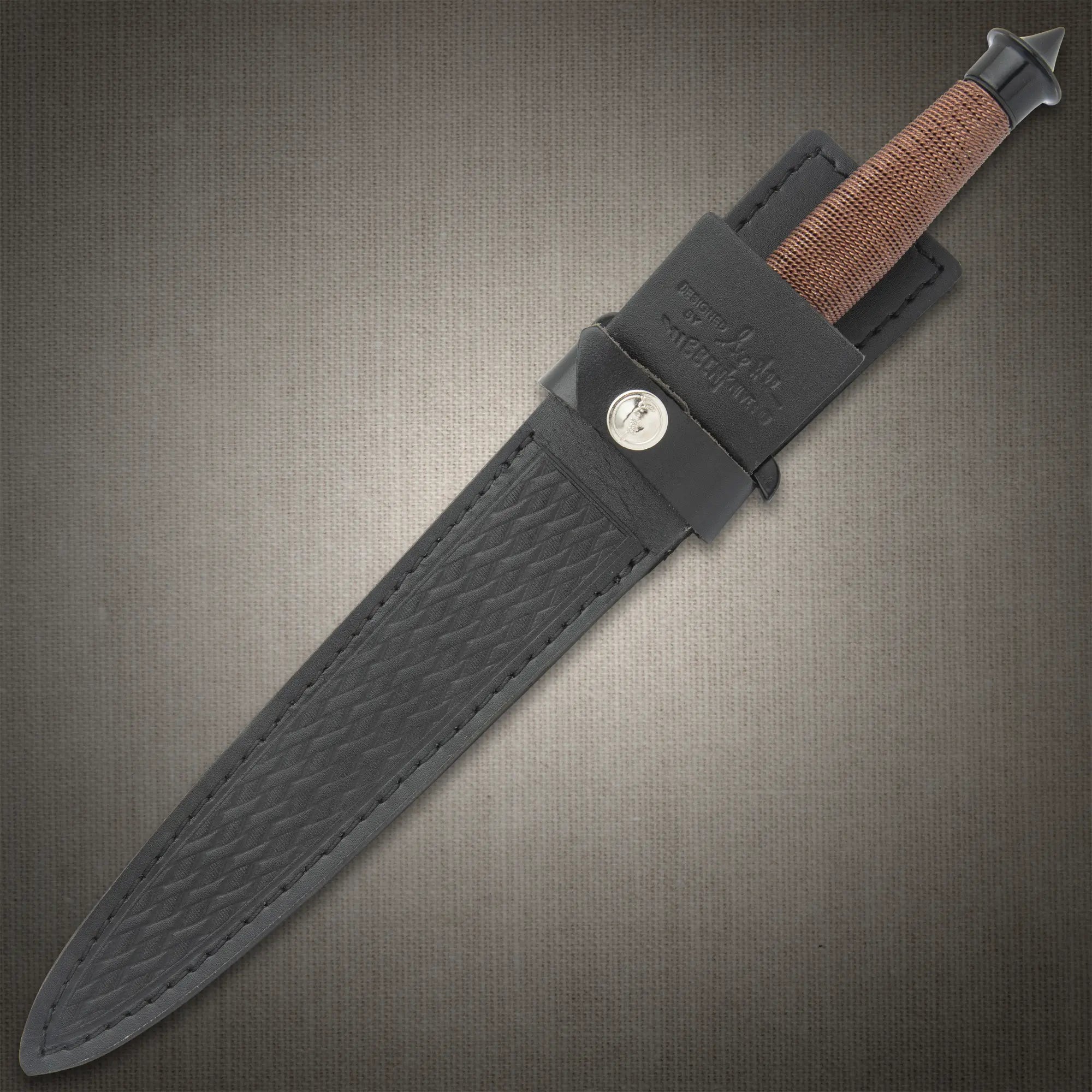 Hibben HellFyre Shadow Knife with Leather Sheath 1