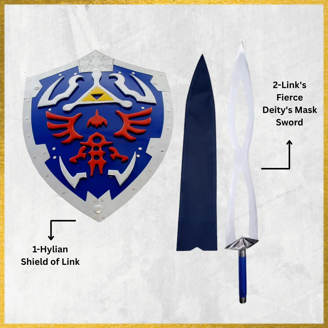 Hylian Shield & Fierce Deity’s Mask Sword from Legend of Zelda