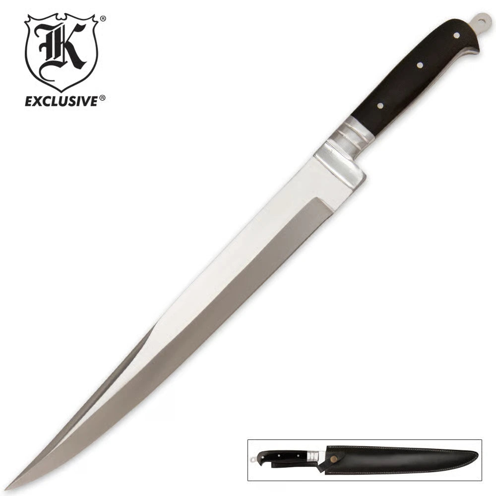 Khyber Bowie Knife with Leather Sheath