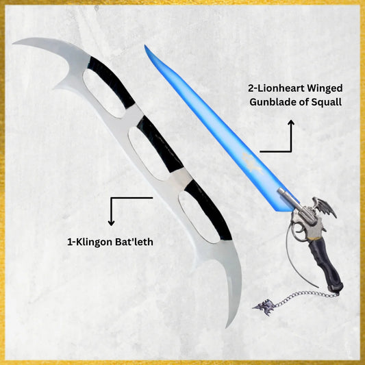 Klingon Bat’leth & Lionheart Winged Gunblade of Squall