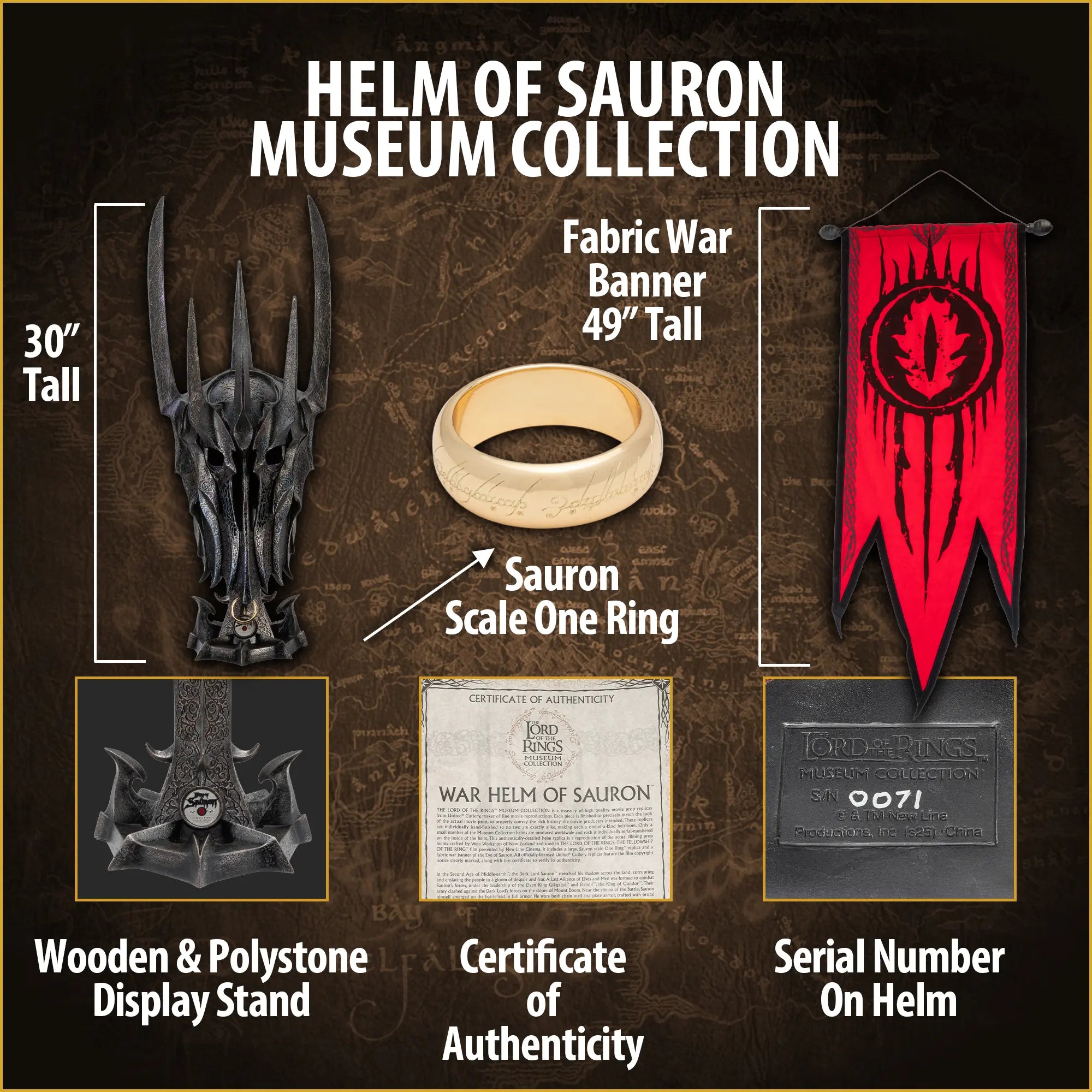 Lord of the Rings Museum Collection Helm of Sauron | By United Cutlery 2