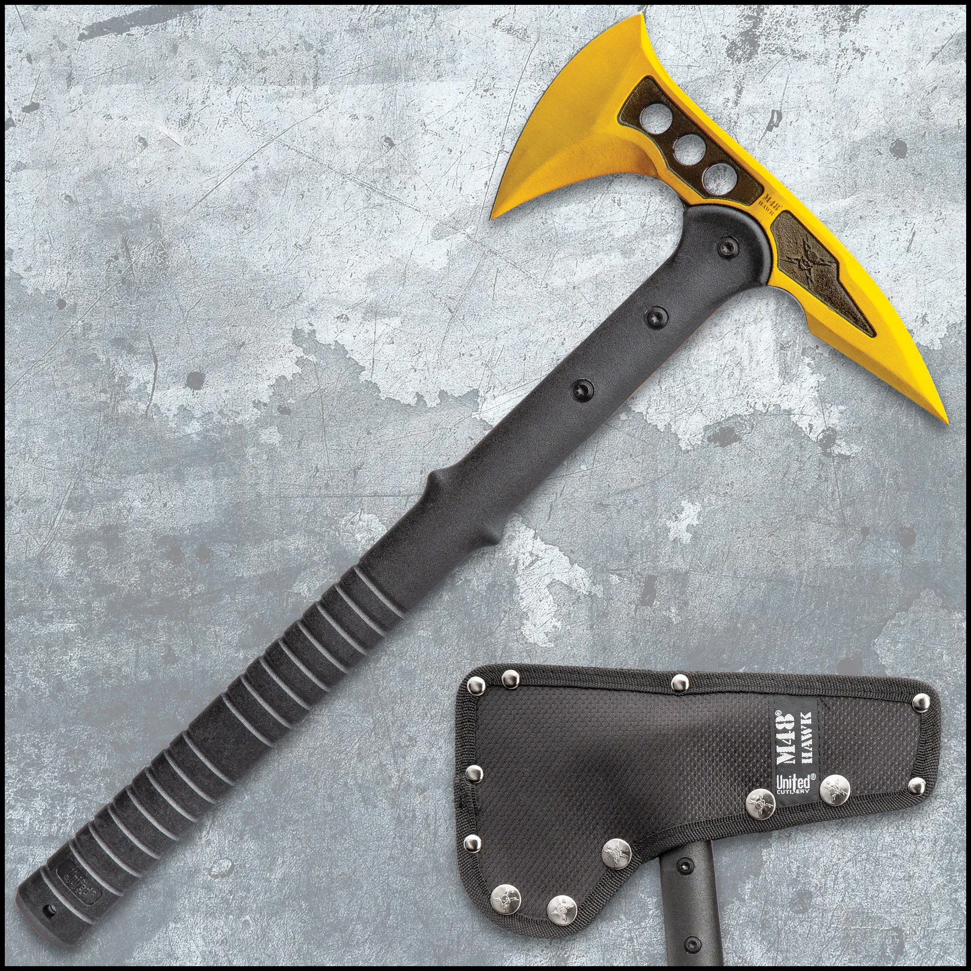 M48 Gold Tactical Tomahawk Axe – 38.1cm Overall, 9.906cm Blade