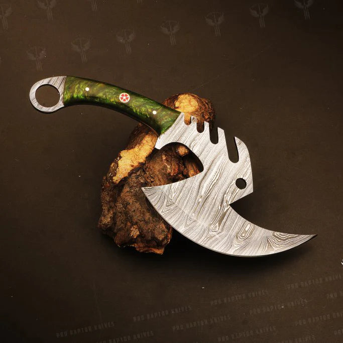 Professional Handmade Damascus Steel Full Tang Pizza Cutter PR-Bello1841 2