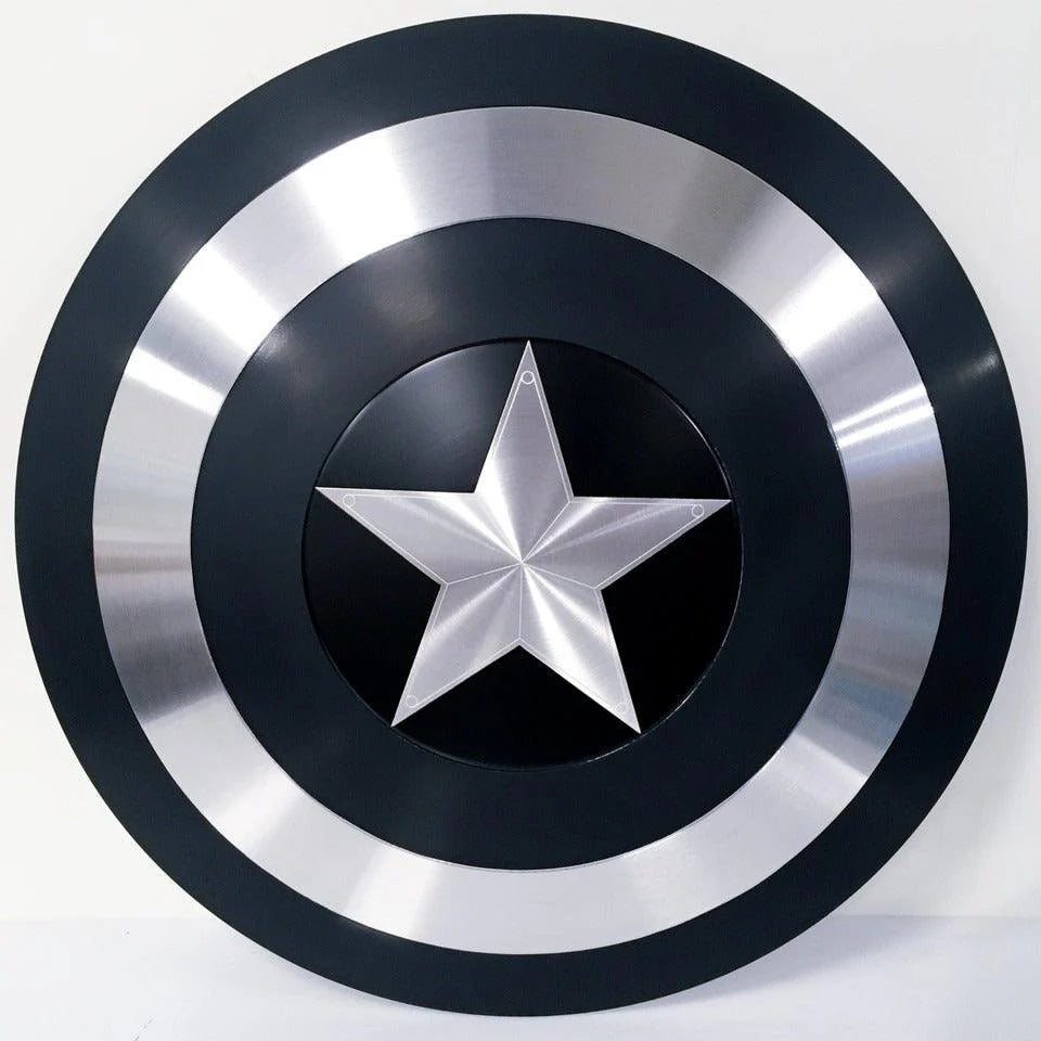 RA-08 Handmade Captain America Shield Black & Silver