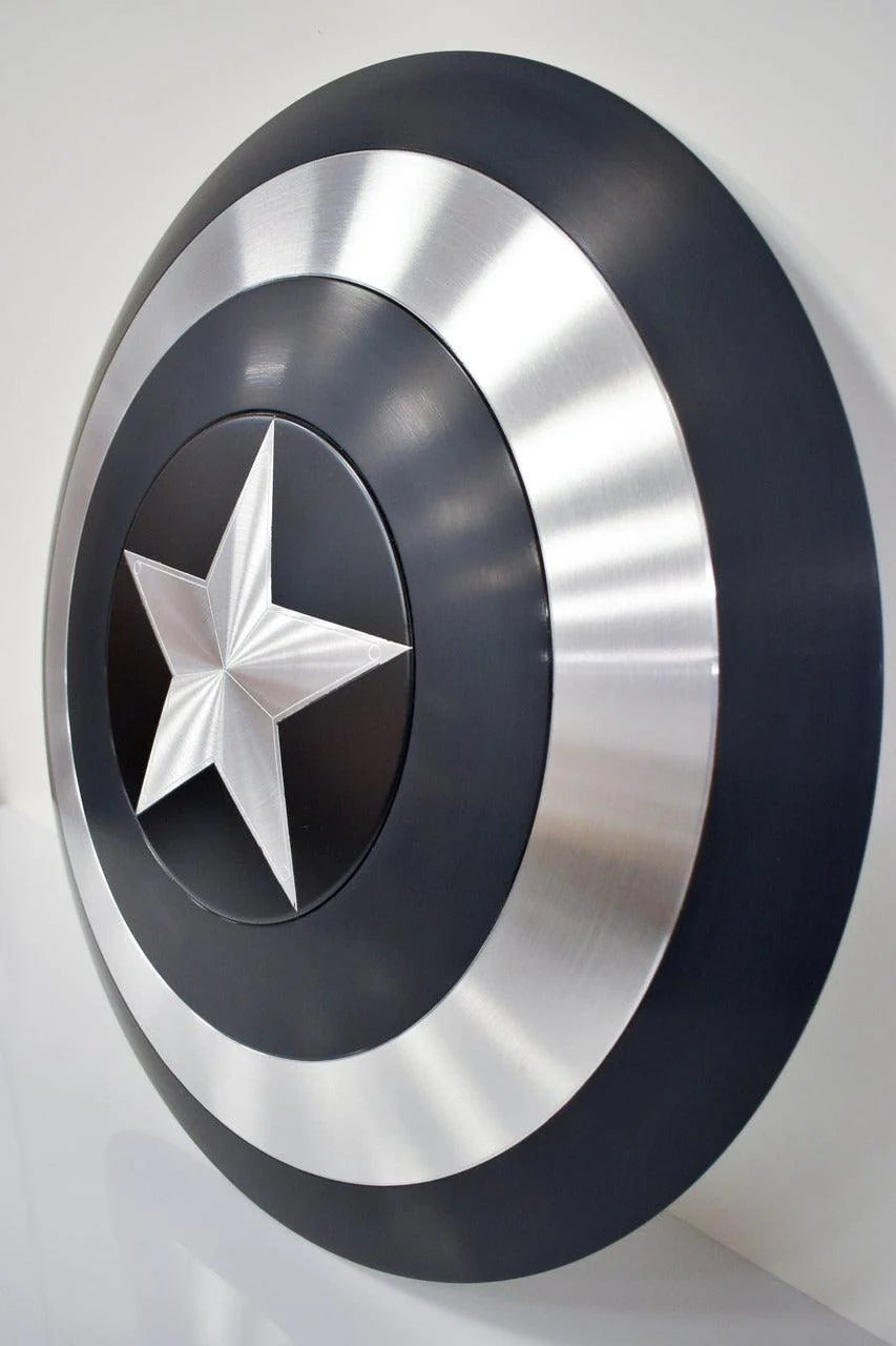 RA-08 Handmade Captain America Shield Black & Silver 3