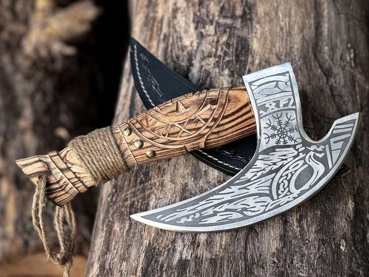 RA-268 Hand-Forged Viking Pizza Axe 2