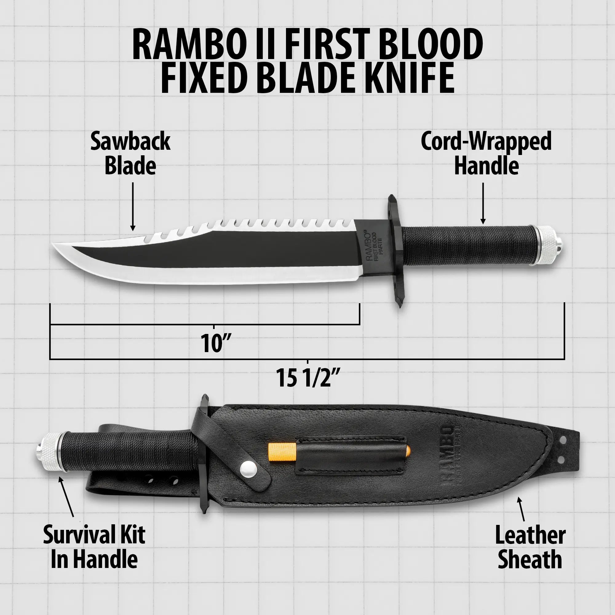 Rambo First Blood Fixed Blade Knife 2