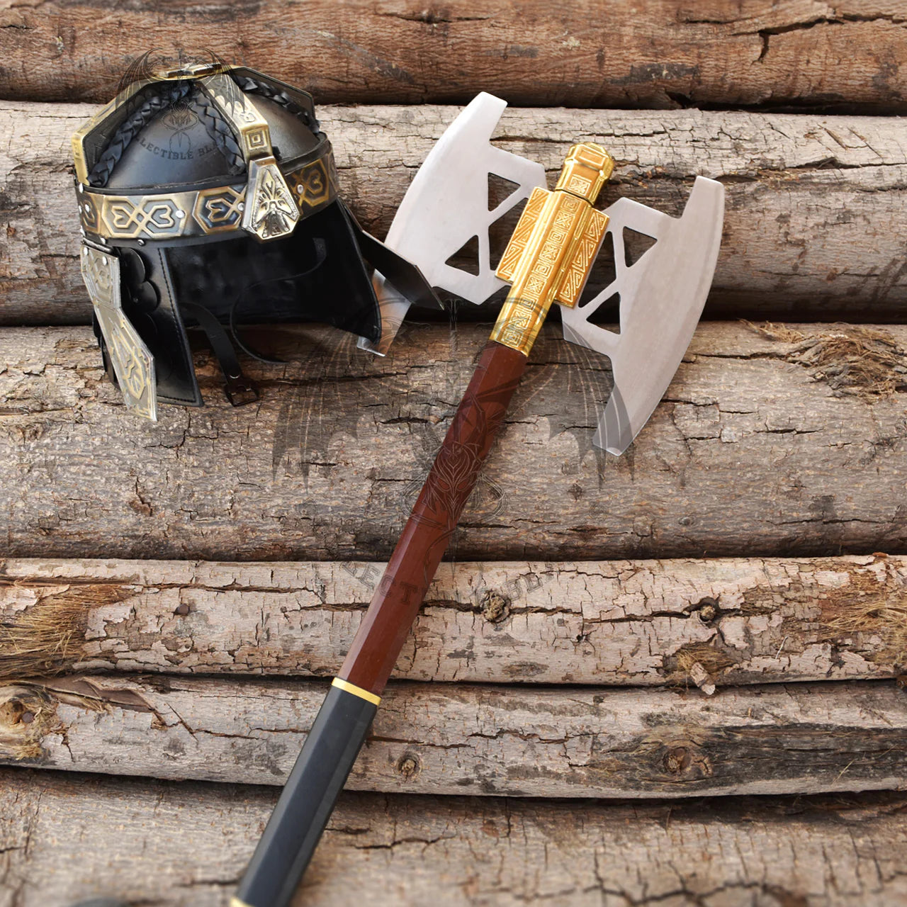 Set of Gimli Battle Axe & Gimli Helmet