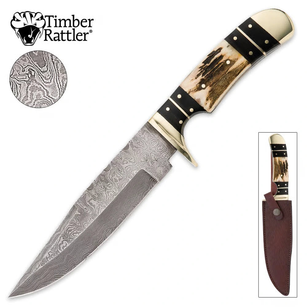 Timber Rattler Colorado Hunter Damascus Blade