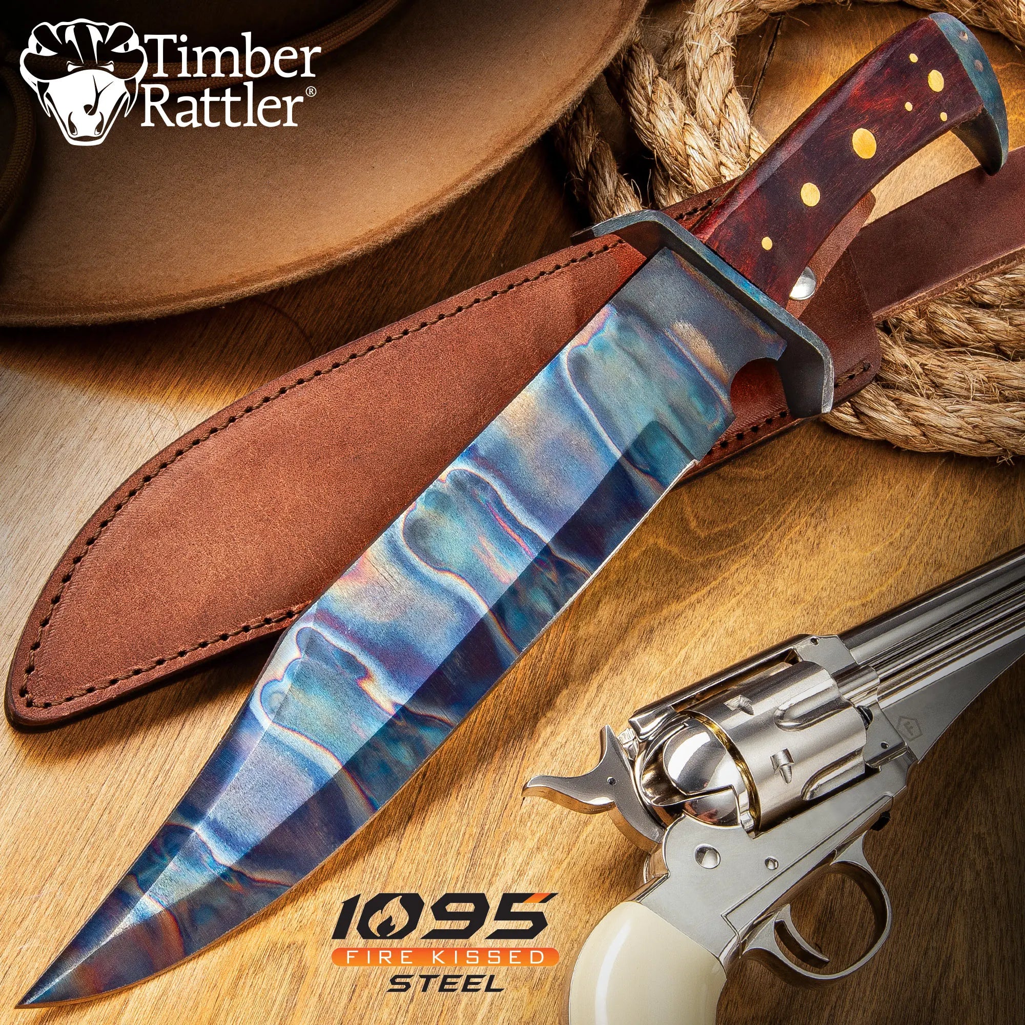 Timber Rattler Gunslinger Hunting Bowie Knife